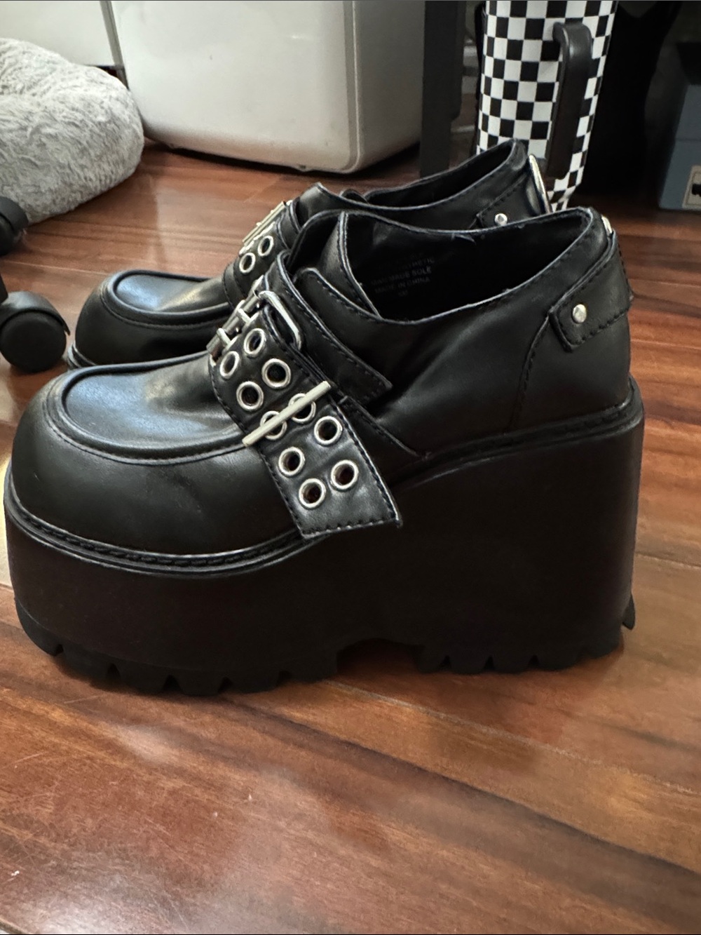 Current Mood Platform Lug Sole Mary Jane Shoes - Black